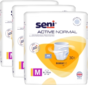 Seni Active Normal Medium Majtki Chłonne 30 sztuk Wielopak x3