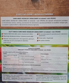 Sumin Nawóz organiczny granulowany do truskawek malin 1kg