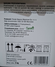 Sumin Wapno węglanowe granulowane 3 kg