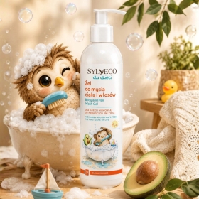 Sylveco Dla Dzieci Żel do mycia twarzy i ciała olej awokado 300 ml