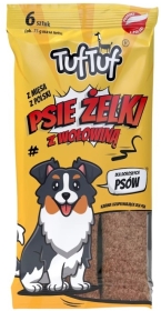 TufTuf Psie żelki przysmak dla psa  z wołowiną 6 szt.