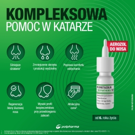 Xylometazolin + Dexpanthenol WZF, (0,1mg+5,0mg)/dawkę, aerozol do nosa, 10 ml