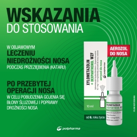 Xylometazolin + Dexpanthenol WZF, (0,1mg+5,0mg)/dawkę, aerozol do nosa, 10 ml