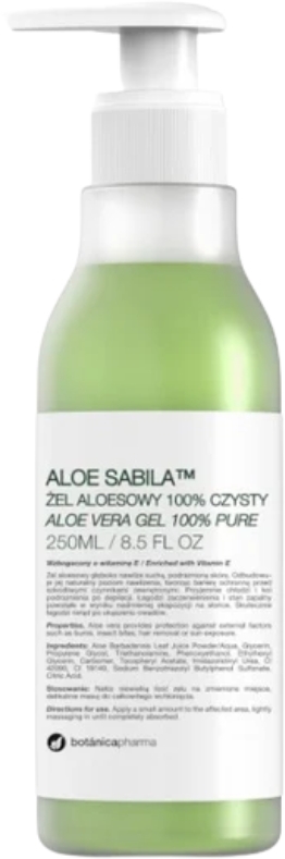 Botanicapharma Aloe Sabila el aloesowy 100% czysty 250 ml (butelka z  pompk) - Apteka Rosa