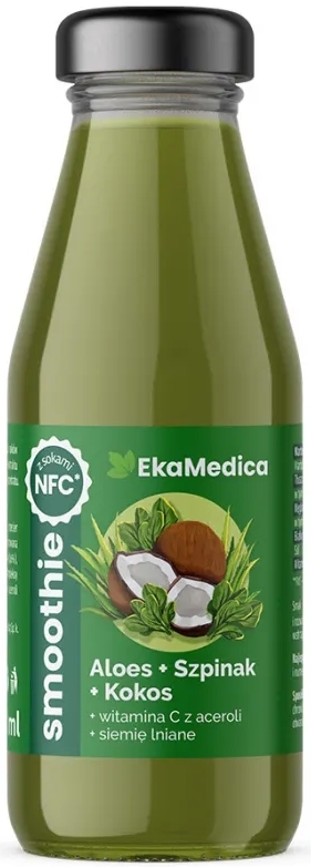 EkaMedica Smoothie o smaku aloes-kokos-szpinak 250 ml - Apteka Rosa