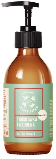 4szpaki Mydlarnia Cztery Szpaki Balsam do ciała regenerujący truskawka i werbena 200 ml
