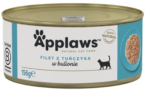 APPLAWS Cat Filety z tuńczyka  mkra karma dla kota 156 g