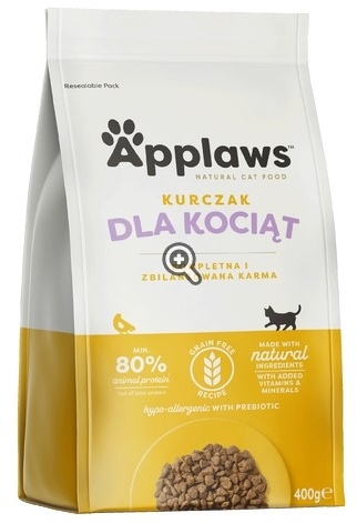 APPLAWS Cat Kitten sucha karma z kurczakiem dla kociąt 400 g