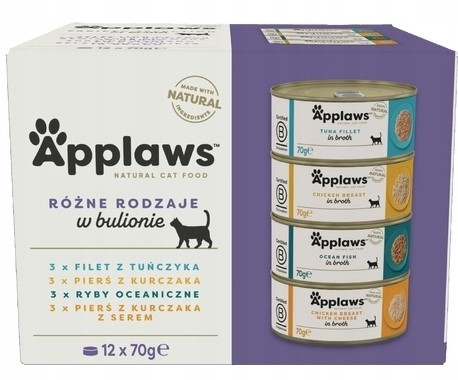 APPLAWS Cat Multipak karma dla kota mix puszek dla kota 12x70g