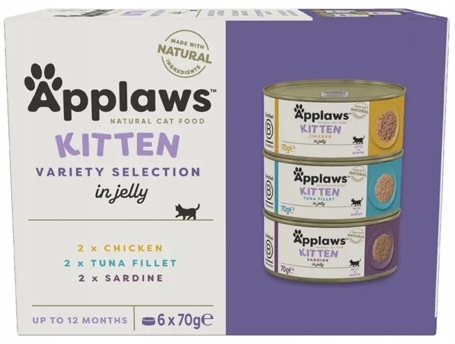 APPLAWS Cat Multipak mix smaków dla kociąt 6x70g