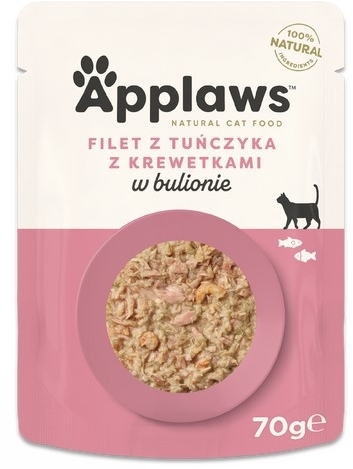 APPLAWS Cat mokra karma dla kota tuńczyk z krewetkami w bulionie 70 g