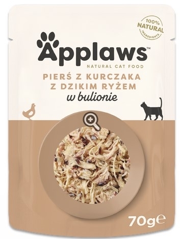APPLAWS Cat Mokra karma dla kota kurczak z dzikim ryżem w bulionie 70 g
