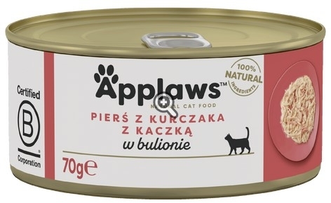 APPLAWS Cat mokra karma kurczak z kaczką dla kota 70 g