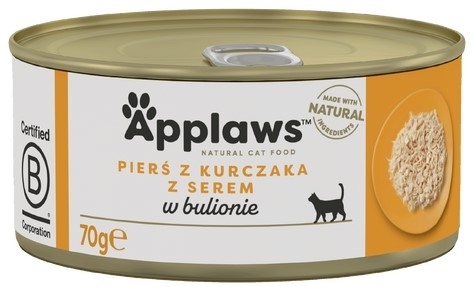 APPLAWS Cat mokra karma kurczak z serem dla kota 70 g