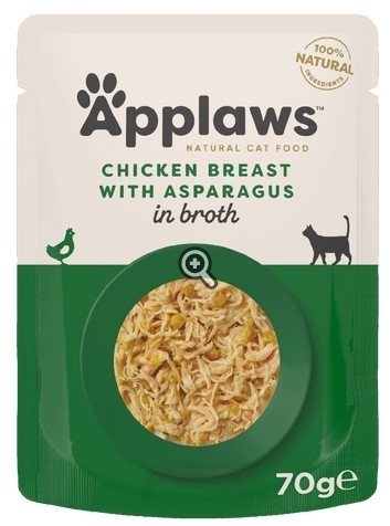 APPLAWS Cat Mokra karma dla kota kurczak ze szparagami w bulionie 70 g