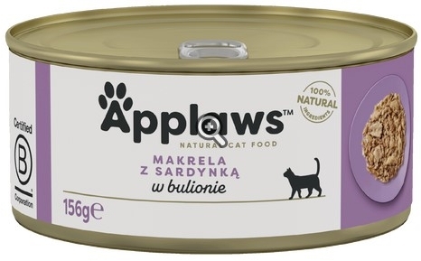 APPLAWS Cat makrela z sardynką mokra karma dla kota 156 g