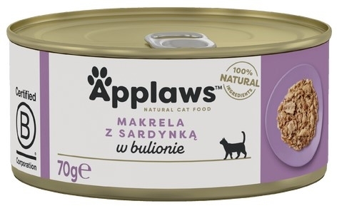APPLAWS Cat mokra karma makrela z sardynką dla kota 70 g