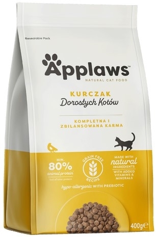 APPLAWS Cat sucha karma bezzbożowa z kurczakiem dla kota 400 g