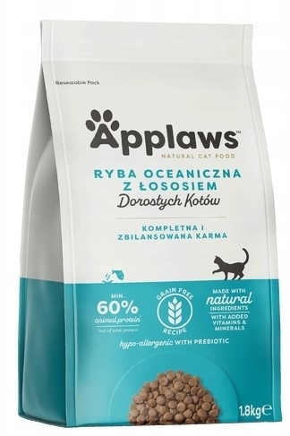 APPLAWS Cat sucha karma bezzbożowa z rybami oceanicznymi dla kota 1,8 kg