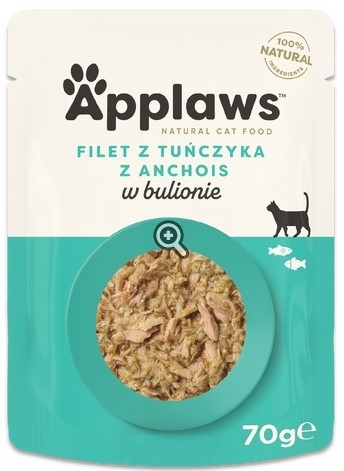 APPLAWS Cat mokra karma tuńczyk z anchois w bulionie dla kota 70 g
