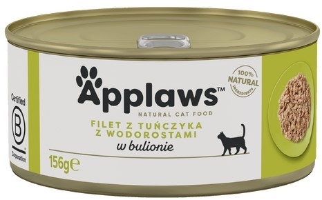 APPLAWS Cat tuńczyk z wodorostami mokra karma dla kota 156 g