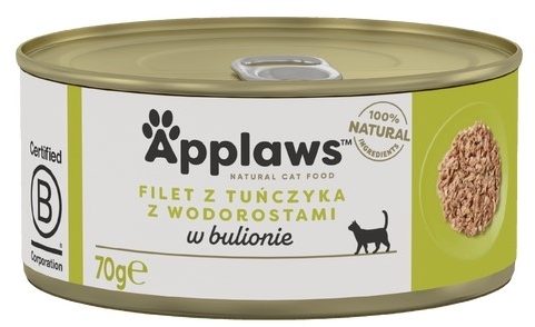 APPLAWS Cat mokra karma tuńczyki i wodorostami dla kota 70 g