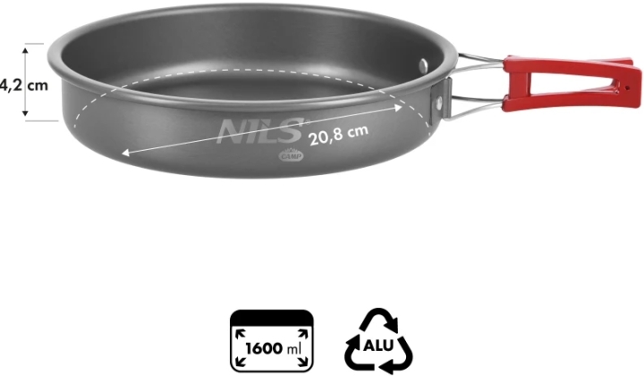 Abisal Składana patelnia turystyczna 1,6 L NILS CAMP NC17116