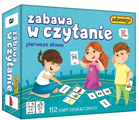 Adamigo Zabawa w czytanie. Pierwsze słowa. Karty edukacyjne