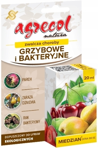 Agrecol Miedzian EXTRA 350 SC na choroby grzybowe pomidora i ogórka 20 ml