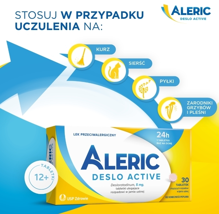 Aleric Deslo Active, 5 mg 30 tabletek Wielopak x 2
