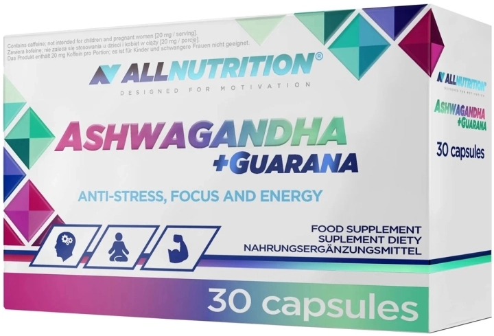 Allnutrition Ashwagandha+Guarana 30 kapsułek