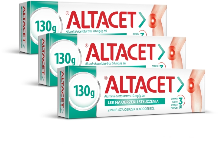 Altacet, 10 mg/g, żel, 130 g Wielopak × 3