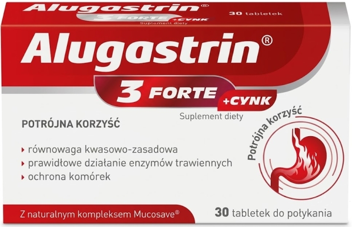 Alugastrin 3 Forte + Cynk 30 tabl.