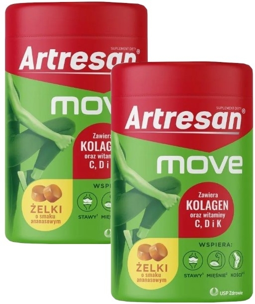 Artresan Move żelki o smaku ananasowym 150 g Wielopak x 2