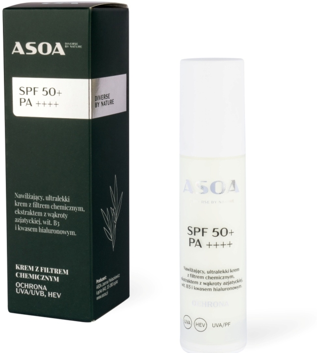 Asoa Krem z Filtrem SPF 50+ PA++++ 50 ml