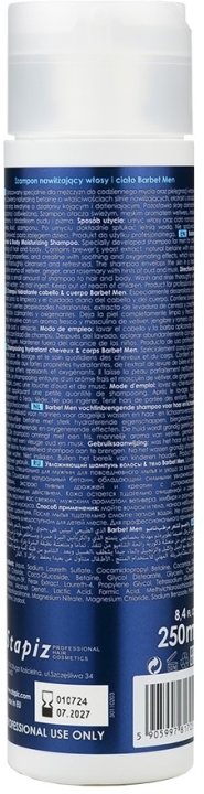 BARBET MEN Szampon nawilżający włosy & ciało 250 ml