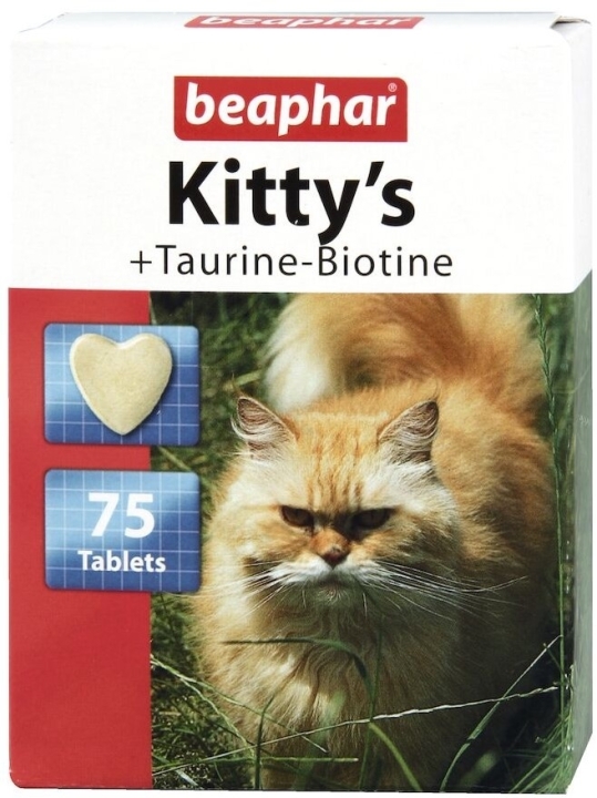 BEAPHAR Kitty's Taurine Biotine tabletki witaminowe dla kota 75 szt.