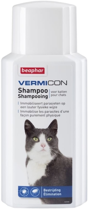 BEAPHAR Vermicon Szampon na kleszcze i pchły dla kotów 200 ml