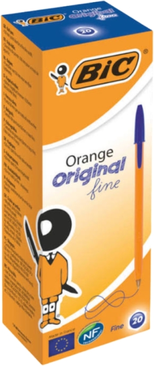 BIC Cristal Fine Orange Długopis Niebieski 20 sztuk