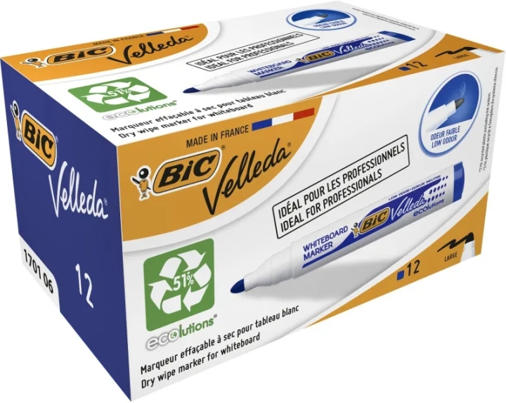 BIC Marker Velleda Eco niebieski do tablic 12 sztuk