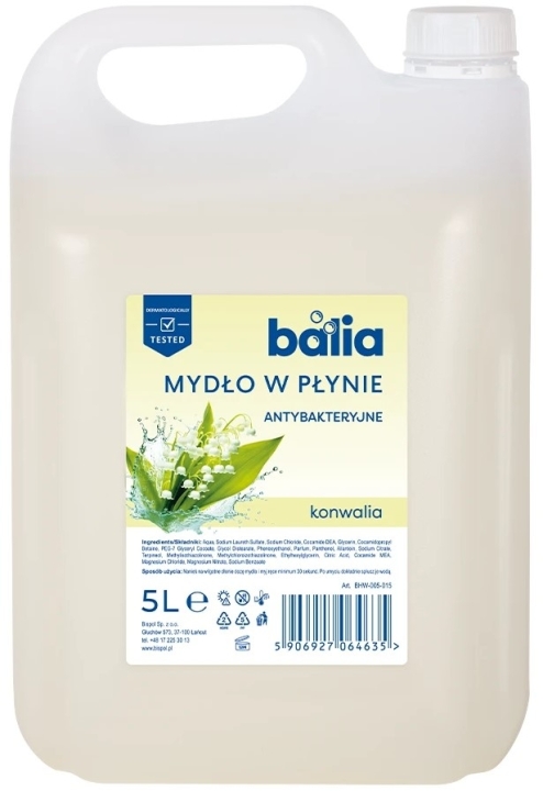 Balia Mydło do rąk Konwalia antybakteryjne 5 L