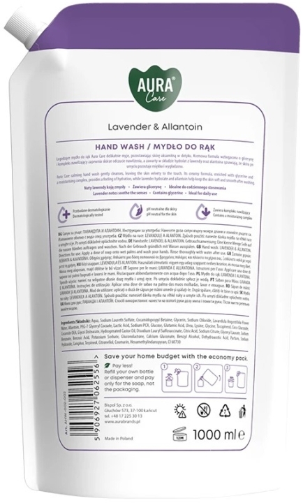 Aura Care Mydło zapach do rąk Lawenda i alantoina 1000 ml