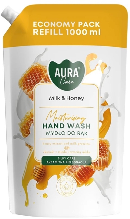 Aura Care Mydło zapach do rąk Mleko i miód 1000 ml