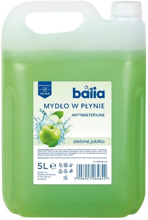 Balia Mydło do rąk Zielone jabłko antybakteryjne 5 L