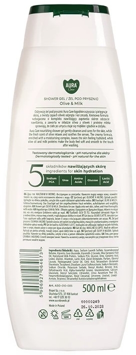 Aura Care Żel pod prysznic zapach Oliwka i mleko 500 ml