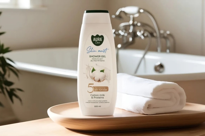 Aura Care Żel pod prysznic zapach Oliwka i mleko 500 ml