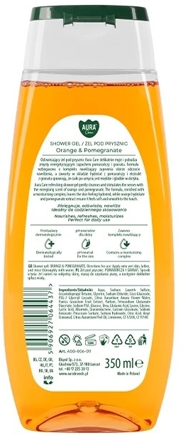 Aura Care Żel pod prysznic zapach Pomarańcza i granat 350 ml