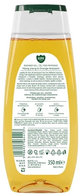 Aura Care Żel pod prysznic zapach Ylang ylang i kwiat pomarańczy 350 ml
