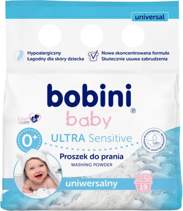 BOBINI Baby Ultra Sensitive Proszek do Prania Uniwersalny 1,425 kg