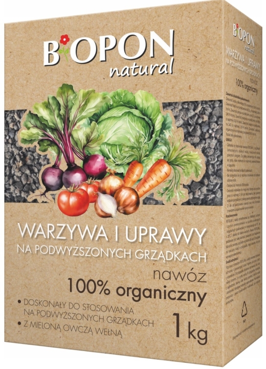 BOPON NATURAL FERTILAN L Organiczny nawóz do warzyw i upraw na podwyższonych grządkach 1kg
